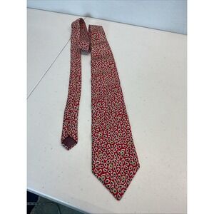 Vintage Christian Dior Tie Necktie Red‎ Blue Paisley Silk